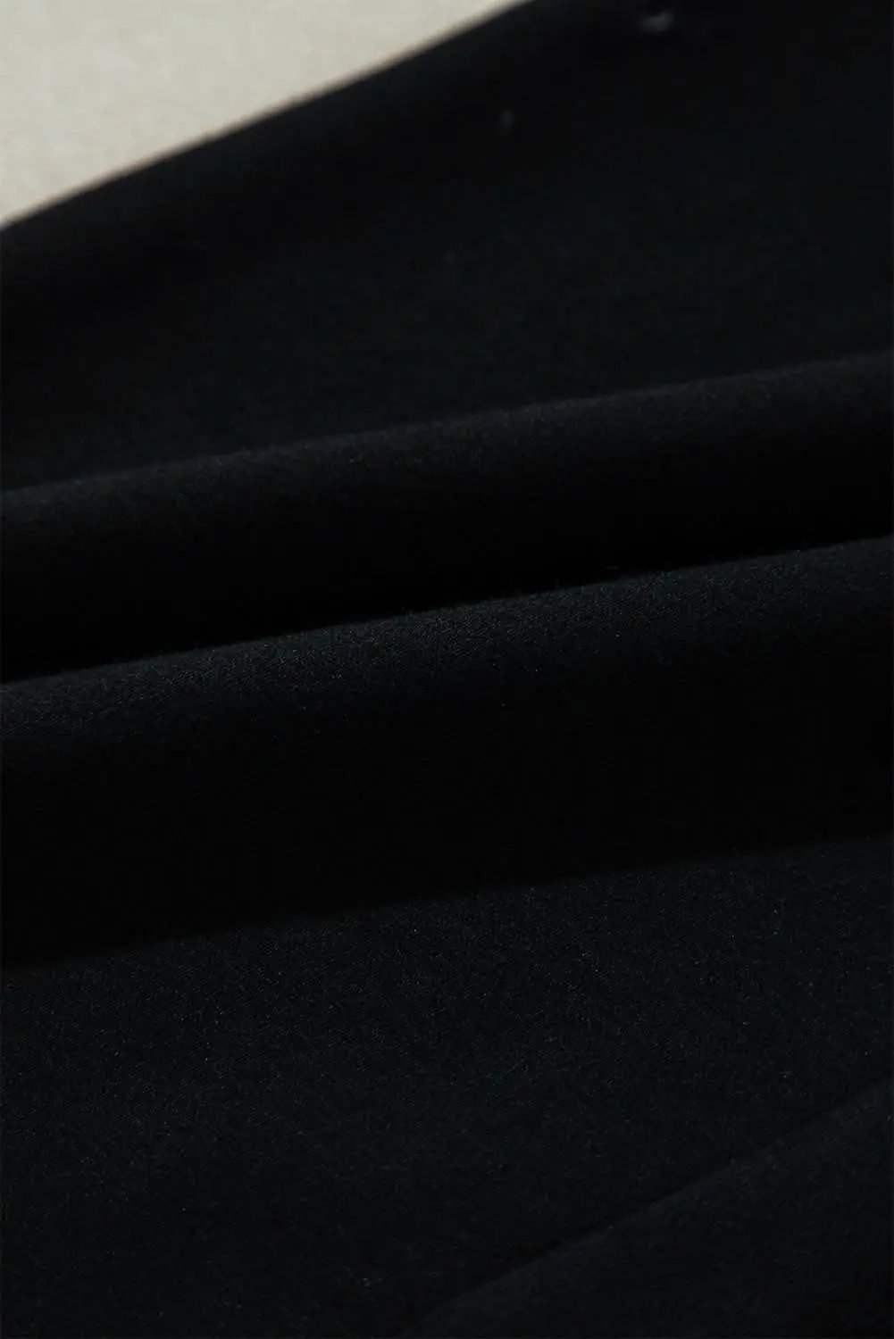 Cozy black fleece pants with drawstring - Love Salve